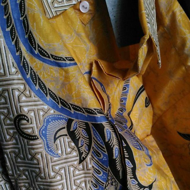 Lengan Batik Baju Distro / Kemeja Batik Lengan Panjang Motif Saloka