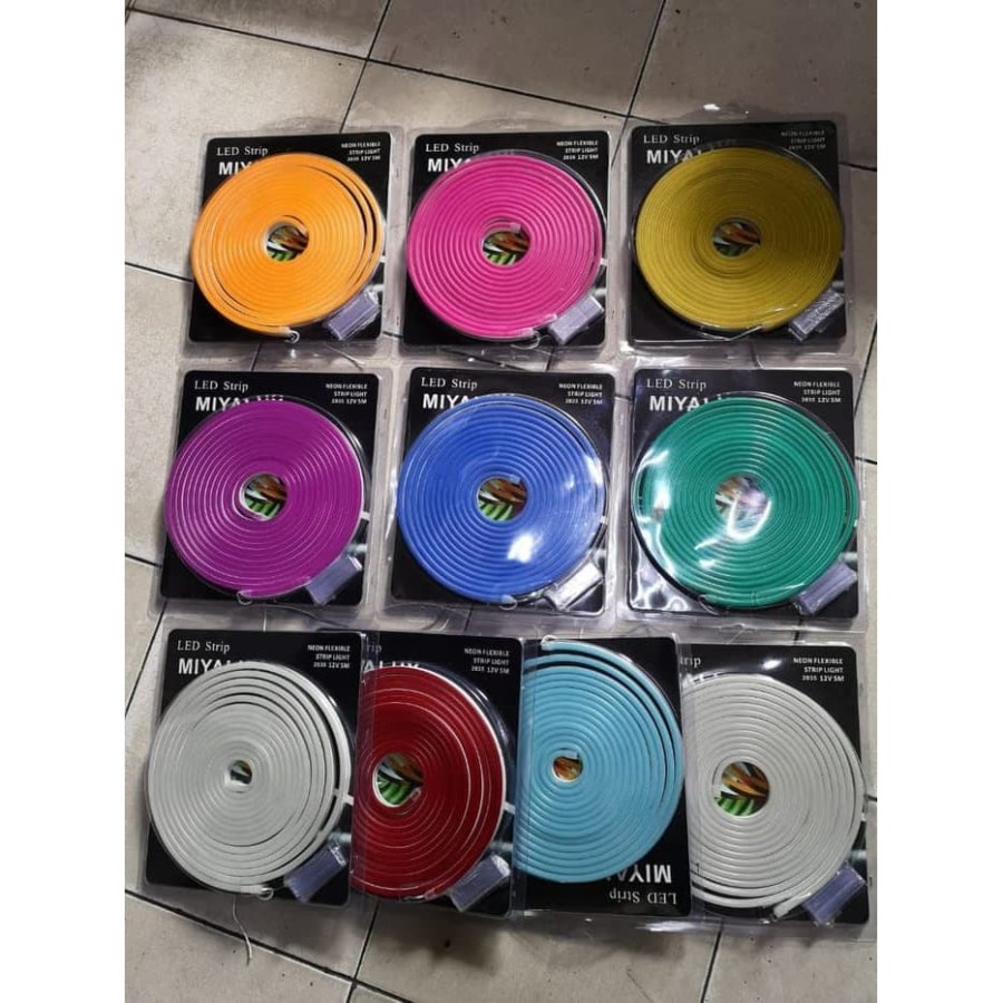 Lampu Led Strip Neon Flexsibel Putih DC 12volt Waterproof neon flex