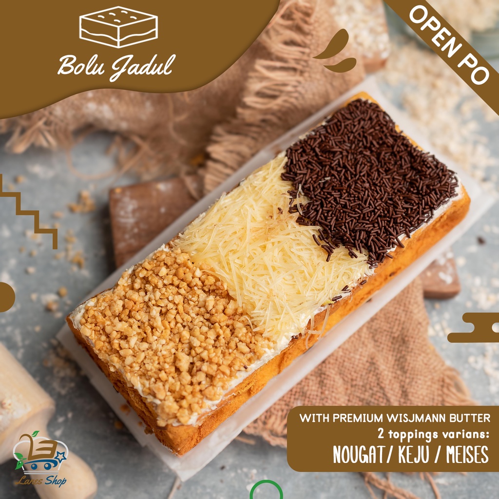 

Bolu Jadul with Premium Wisjmann Butter 2 Topping Meises/Keju/Nougat