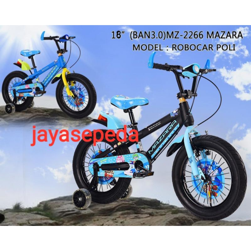 sepeda bmx 16 18 inch laki mazara robocar poli ban jumbo 3.0 spakbor
