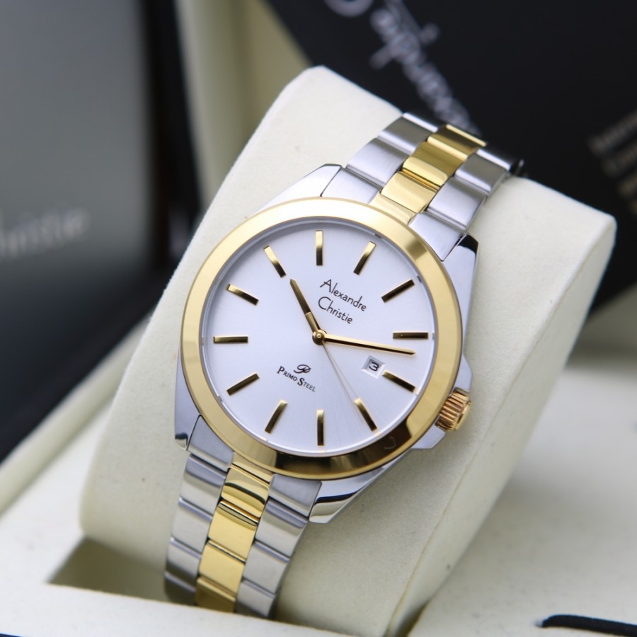 ORIGINAL Jam Tangan Wanita Alexandre Christie AC 1023 / AC1023 Garansi Resmi 1 Tahun - Stainless