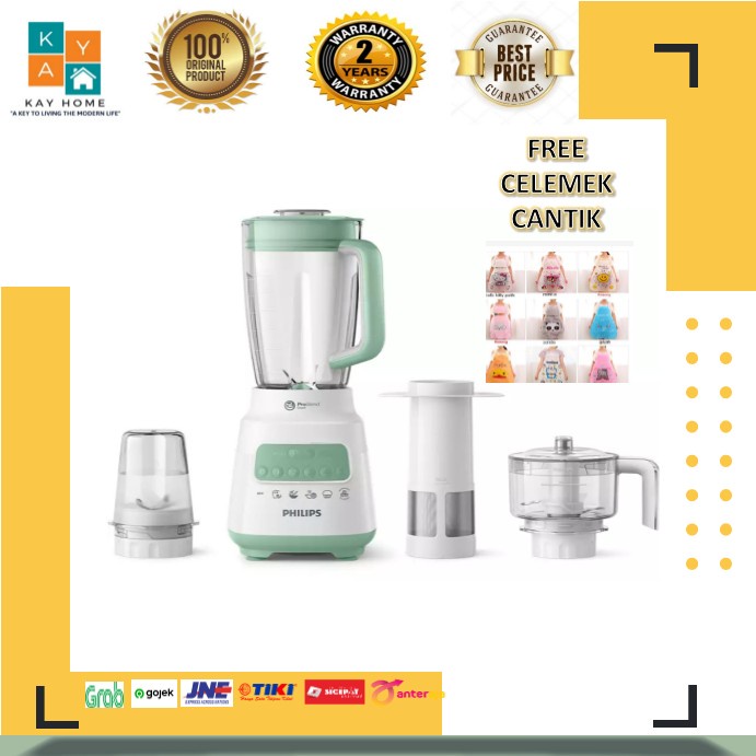 PHILIPS Blender Plastik 2 Liter HR2223/30 Penghancur Es (PROMO)