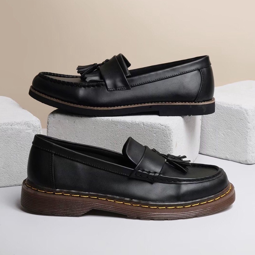 ZIGGY BLACK |ManNeedMe x Jack| Sepatu Loafers Pria / Wanita Formal Slip On UNISEX ORIGINAL