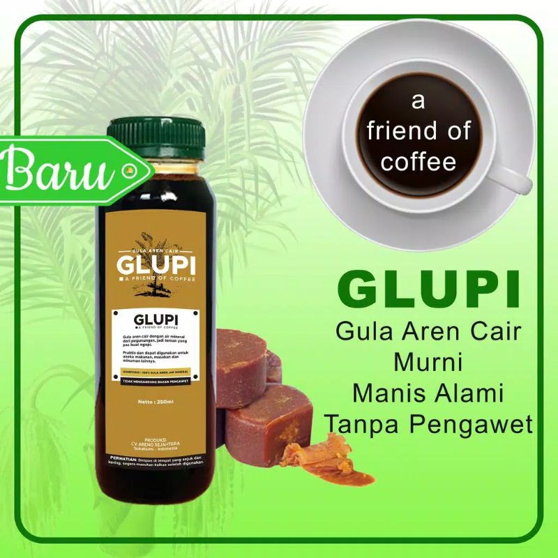 

GLUPI GULA AREN CAIR MURNI MIX TO INSTANT COFFE GULA KAWUNG