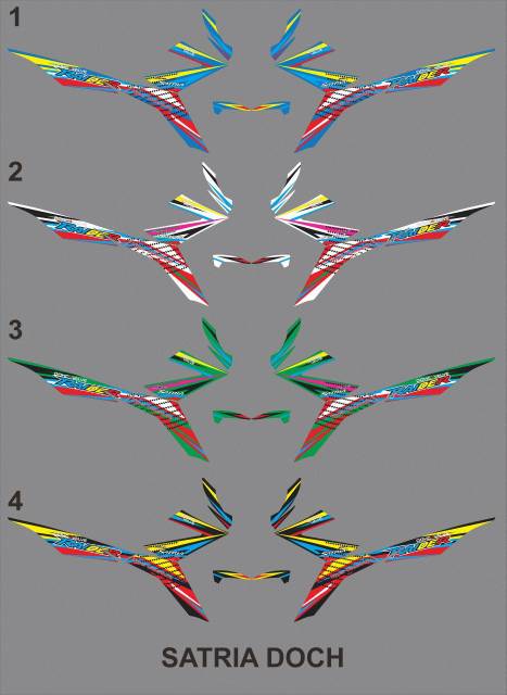 STIKER MOTOR, STRIPING VARIASI SUZUKI SATRIA FU FI DOCHK