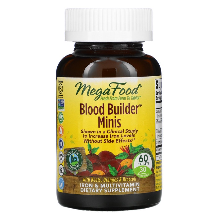 MegaFood Blood Builder Minis 60 Tablets