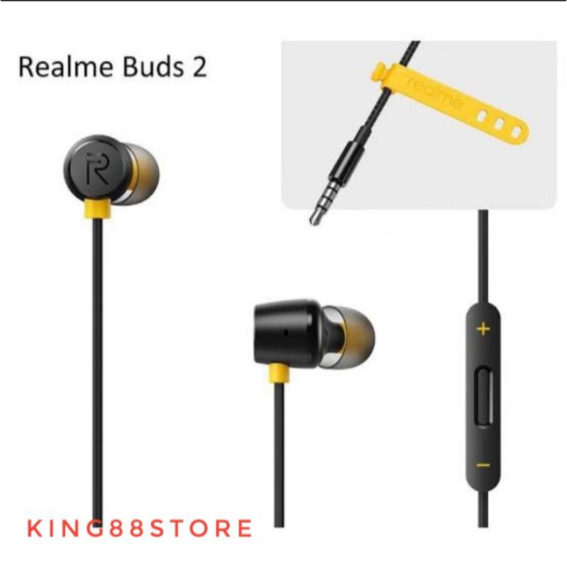 HEADSET REALME BUDS 2 ORIGINAL RMA101 HANDSFREE MAGNETIC