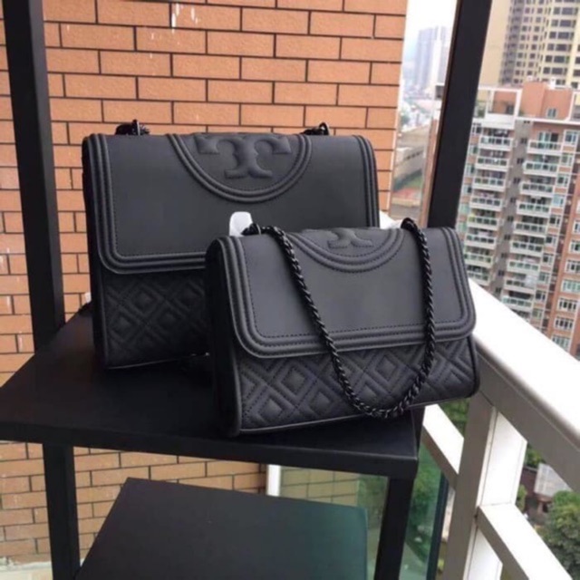 tory burch fleming black matte