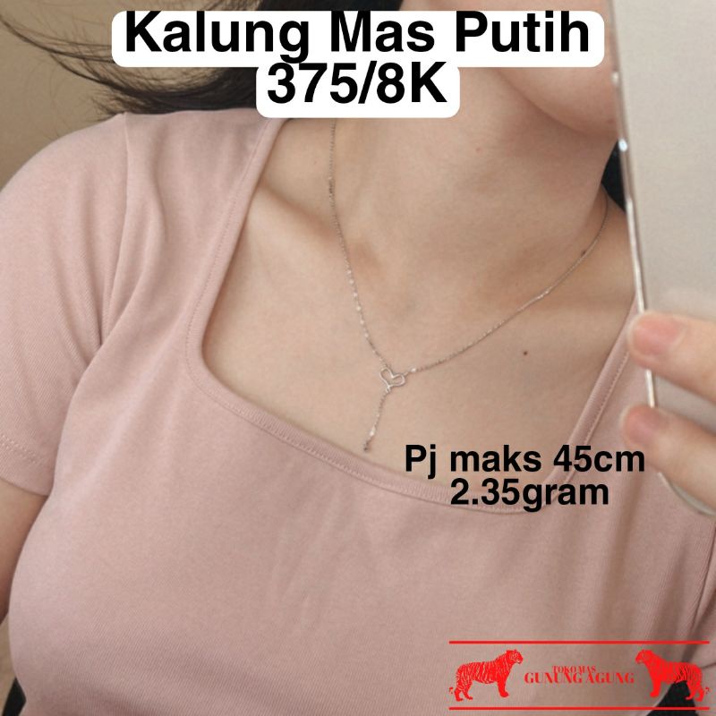 EMAS/ KALUNG KOYE 375/ KALUNG MAS PUTIH 375/ KALUNG MAS PUTIH 8K/ KALUNG LIONTIN SET/ KALUNG SERUT/ 
