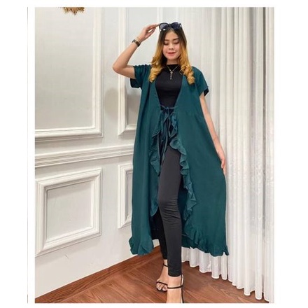 Dress Kimono Wanita Bahan Rayon Outer Kekinian Terbaru