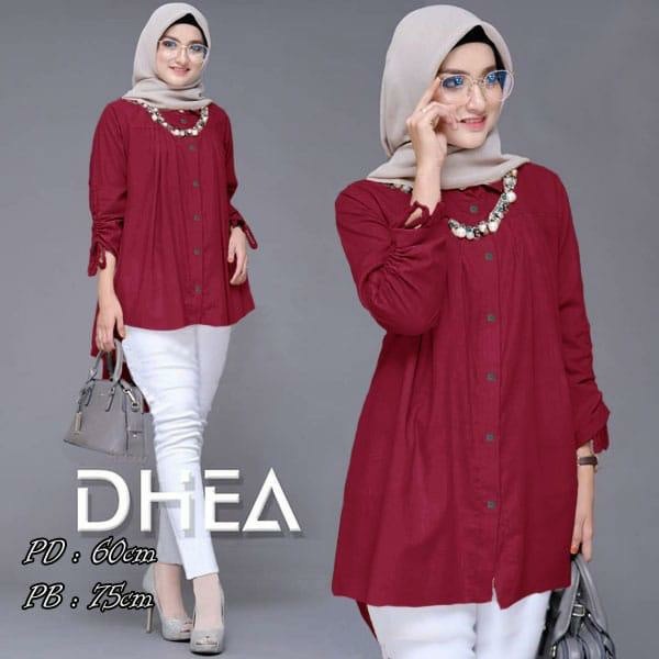 023 KEMEJA POLOS BASIC Pakaian Wanita Dewasa  Gaya Kekinian Baru Murah Grosir Tanah Abang