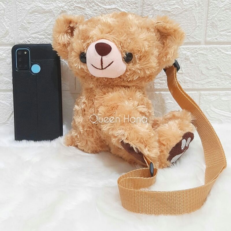 Tas Selempang Beruang Cewe Asli Import / Tas Selempang Cute Bear 30cm