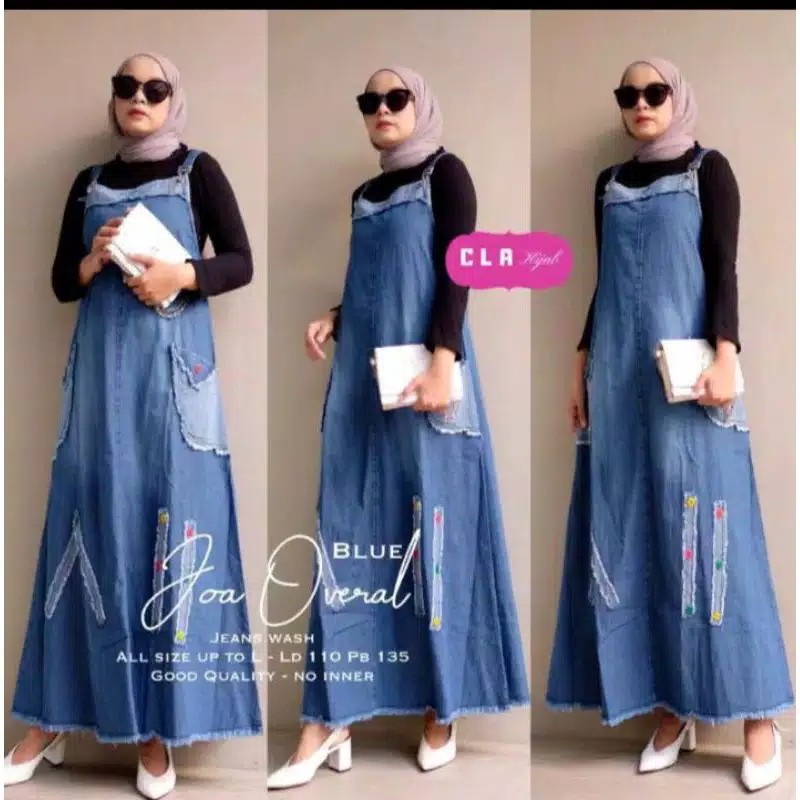 HIMA OVERALL / JOA OVERALL JEANS BIRU DAN COKLAT KEKINIAN BR