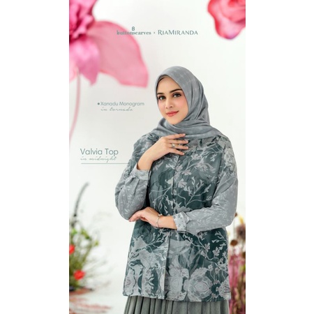 VALVIA TOP BUTTONSCARVES X RIAMIRANDA