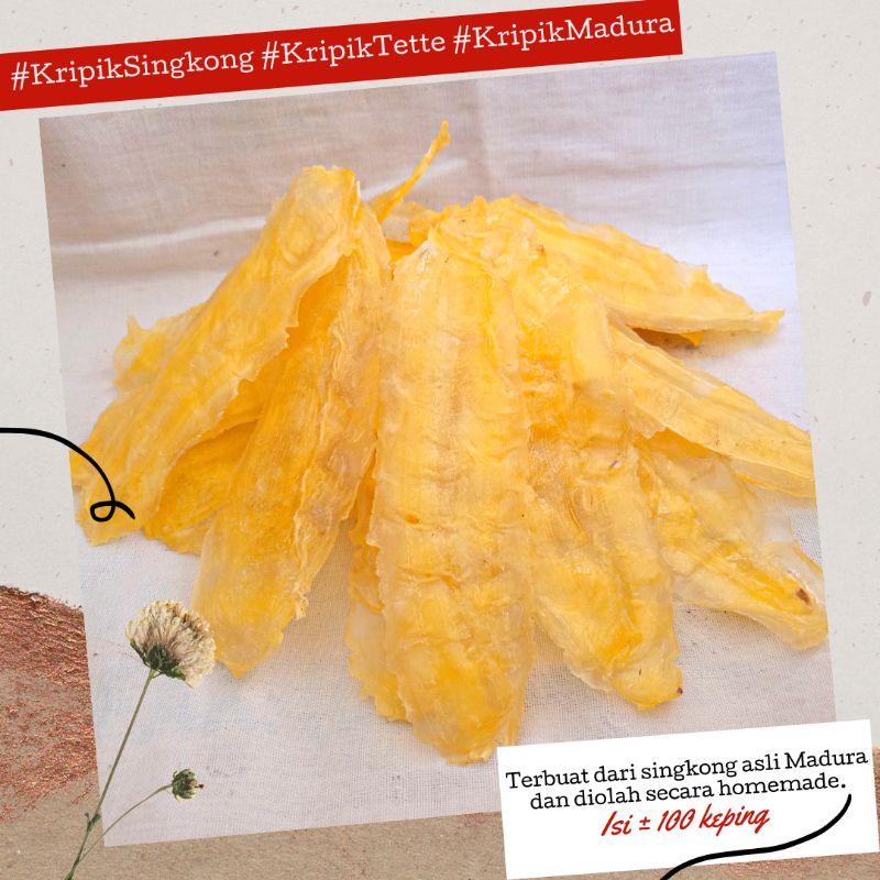 

KERIPIK SINGKONG KHAS MADURA / KERIPIK TETTE | ± 100 KEPING