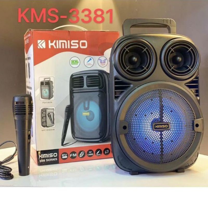 Bisa COD Speaker BLUETOOTH Portable 6'8 INCH KIMISO KM-3381 // MKC-338 PLUS MIC X-Bass