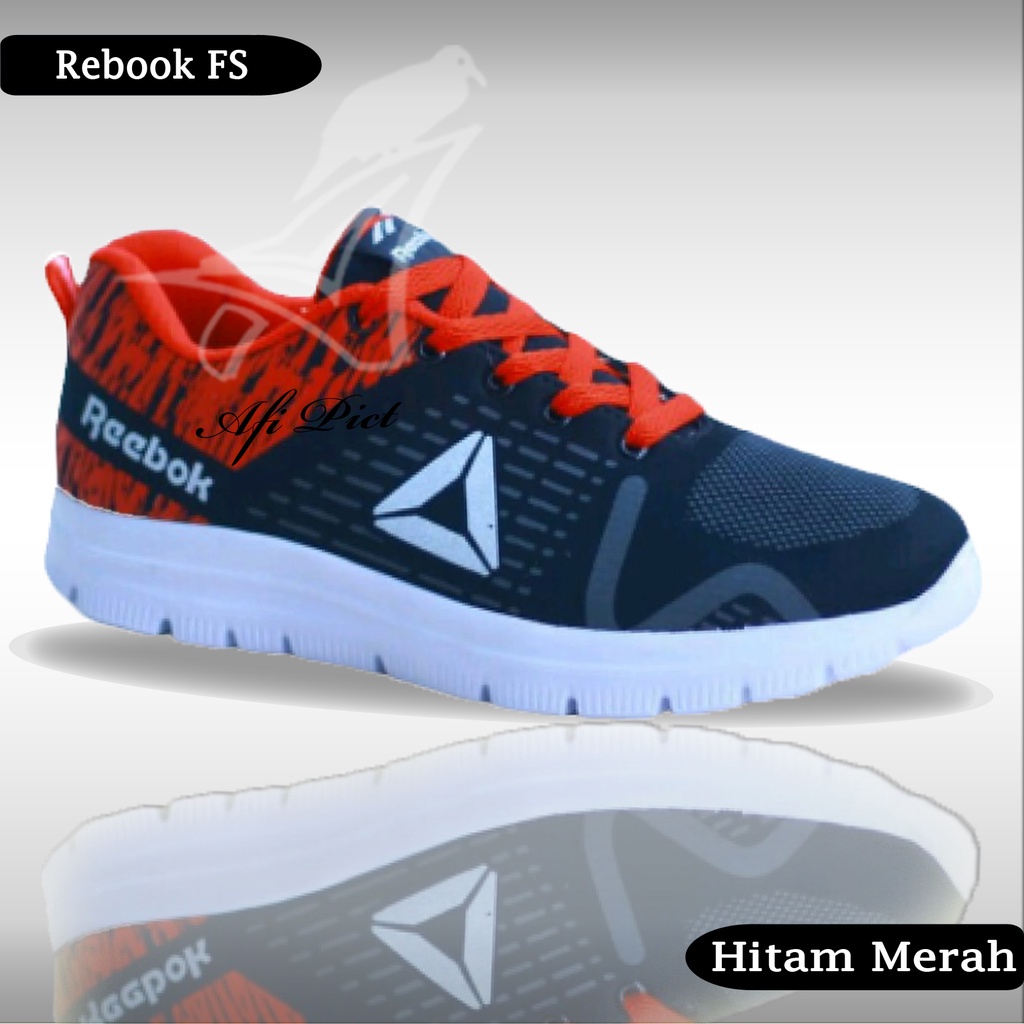 Sepatu sneaker sport merah Rbk_fs original import running sport