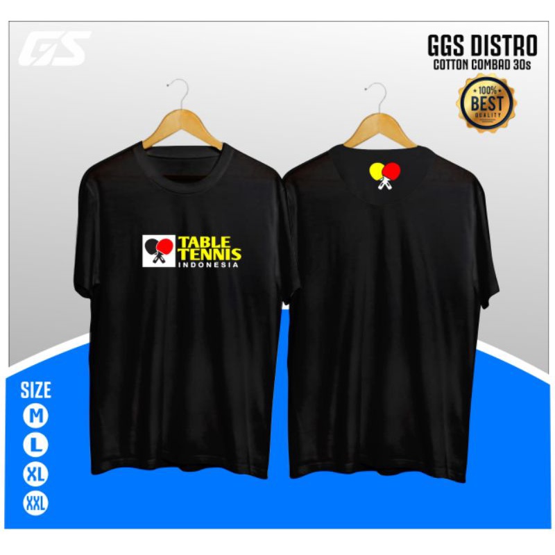 Baju Kaos Katun Distro Tenis Meja Ping Pong - Tshirt Tenis Pingpong Murah keren