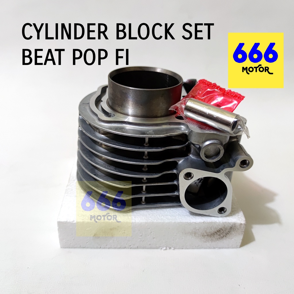 SILINDER BLOK CYLINDER BLOCK SEHER PISTON HEAD  DAN SEHER KIT BORING BEAT POP FI