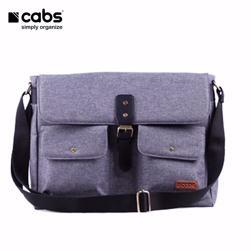 Cabs Pocket Nichole (Tas Pria Selempang, Tas Kerja, Tas Laptop) Grey F-20