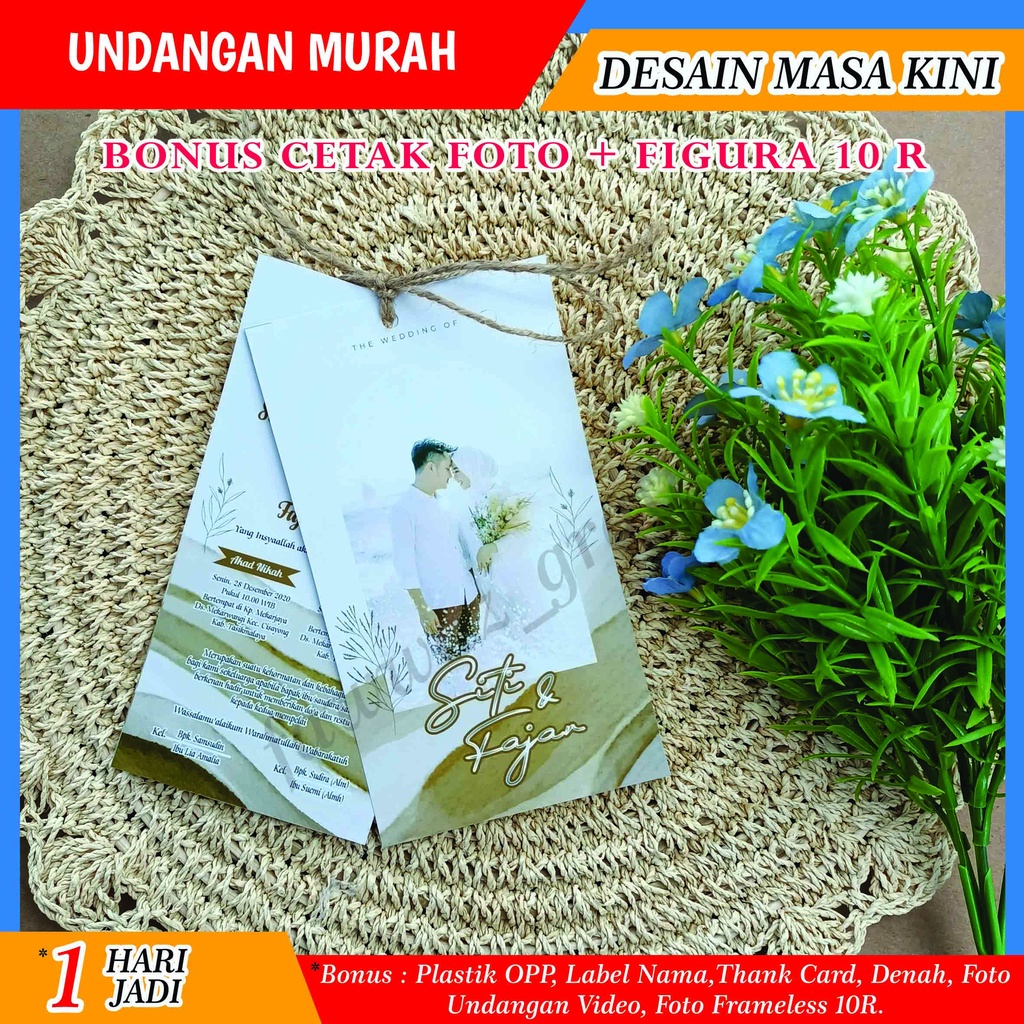 undangan, undangan murah, undangan viral, undangan pernikahan, undangan tali rami, elegant, rustic, 