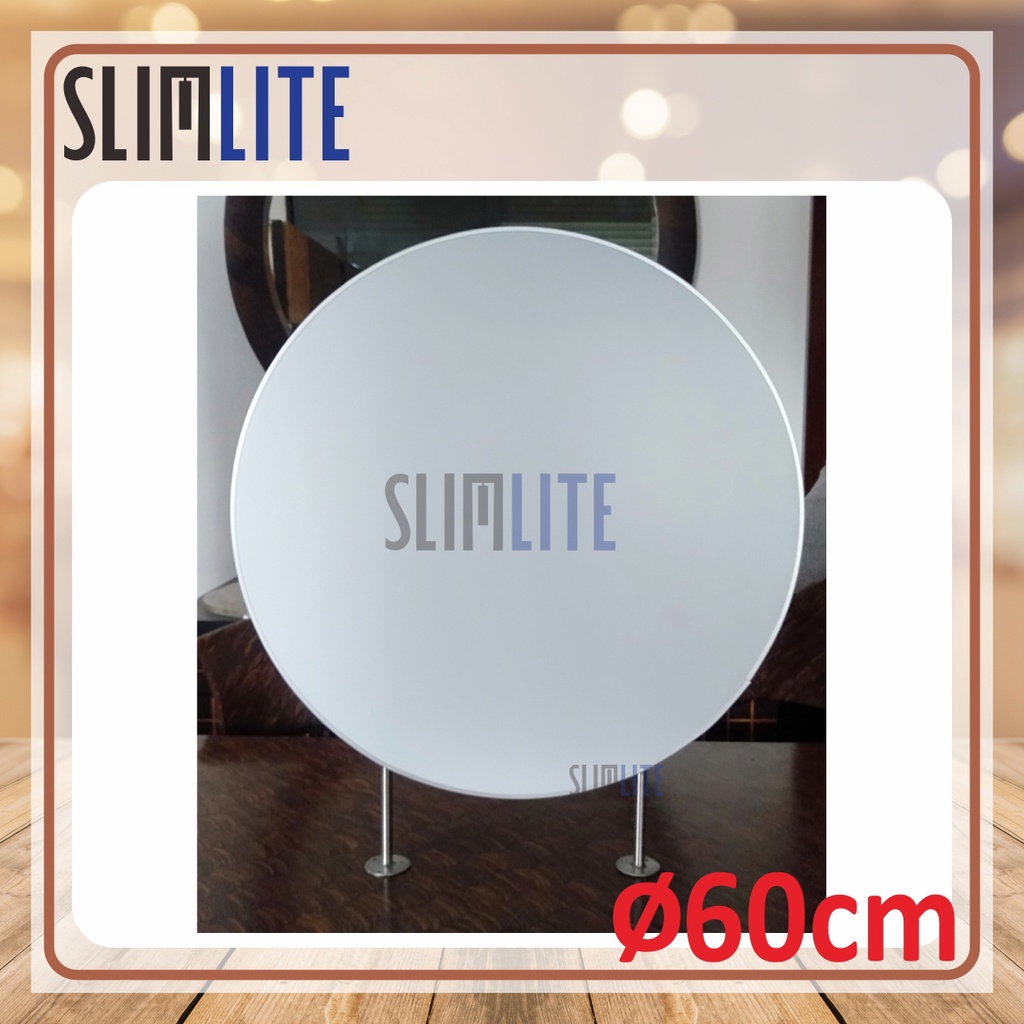Sign Board Bulat 60cm / Neon Box tanpa Lampu / Papan Nama bulat 60cm - POLOS / Papan Reklame / Papan