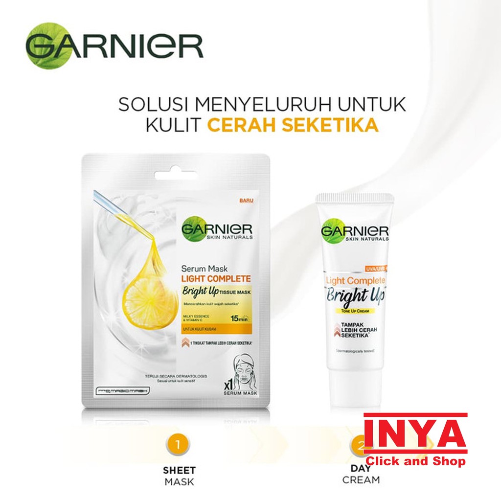 GARNIER SERUM MASK LIGHT COMPLETE BRIGHT UP 30gr - Masker Wajah