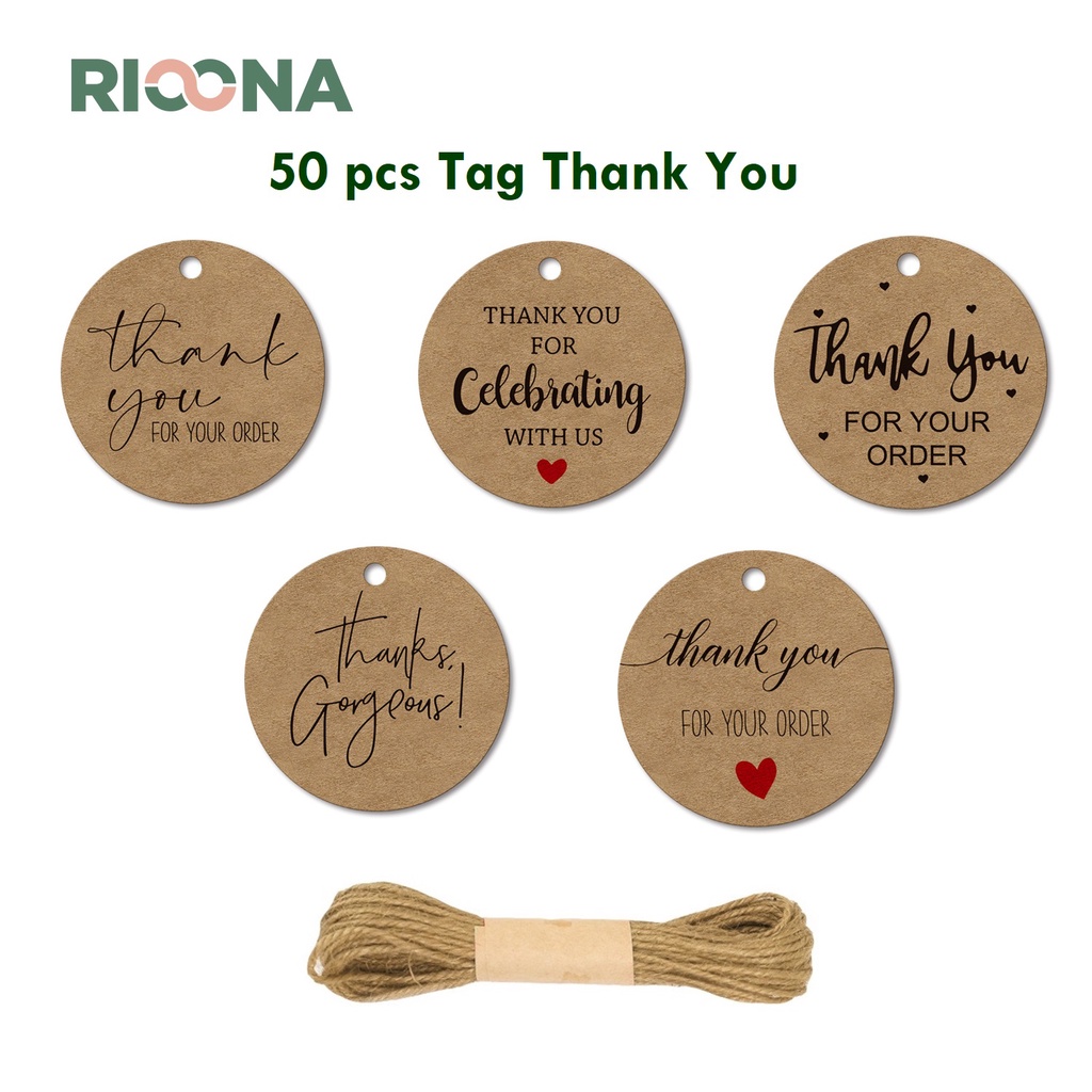 

50 pcs Hang Tag Thank You For Your Order