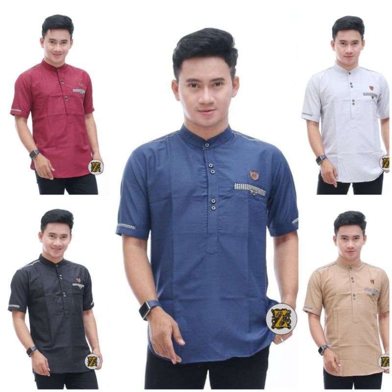 SIZE M L XL XXL Baju Koko Kurta Dewasa Lengan Pendek Material Catton  Adem Serap Keringat best seler