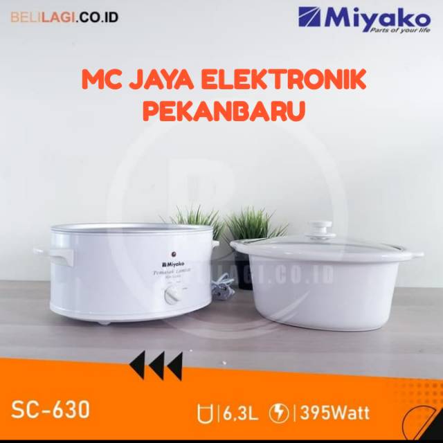 Miyako Slow Cooker SC630 / Pemasak Lambat SC630 -WHITE-(6 LTR)
