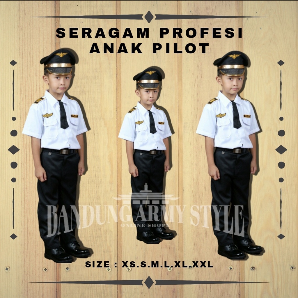 GROSIR BAJU SERAGAM PILOT ANAK ZET MURAH KARNAVAL baju profesi anak piloT SERAGAM ANAK LAKI LAKI PILOT SERAGAM ANAK PEREMPUAN PILOT