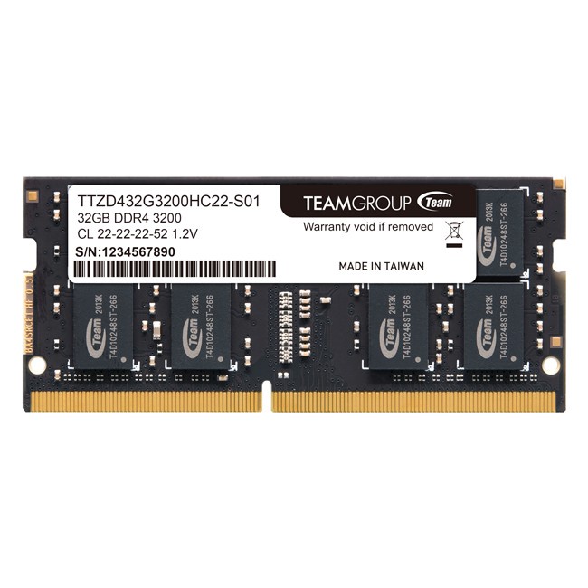 TEAMGROUP T-Force Zeus Memory Notebook Gaming DDR4 32GB PC3200Mhz