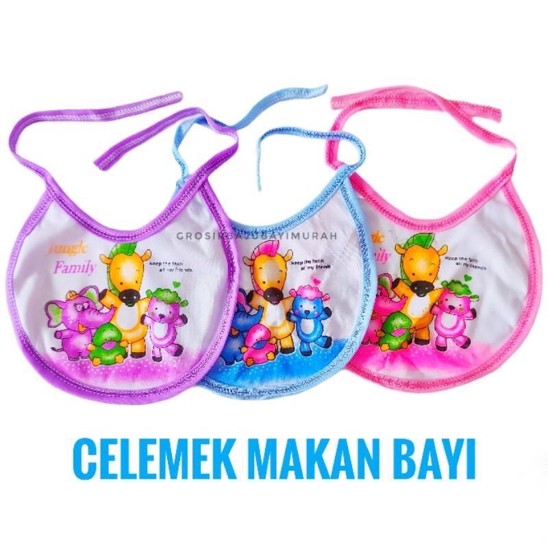 Slabber bayi/celemek bayi motif lucu-lucu