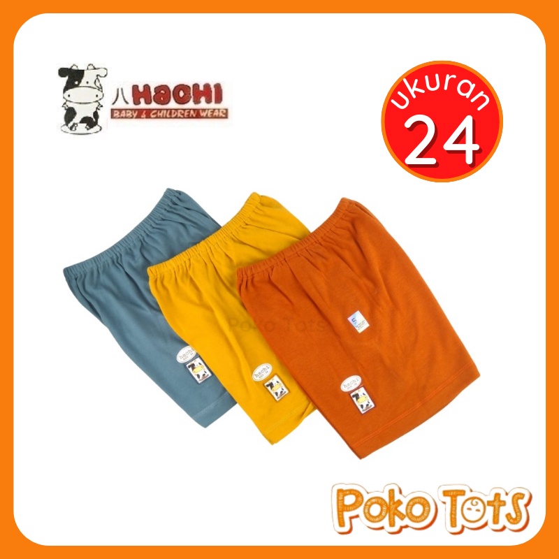 Hachi Celana Pendek Size 24 Warna Bold Celana Bayi dan Anak Segi Polos Warna-Warni WHS