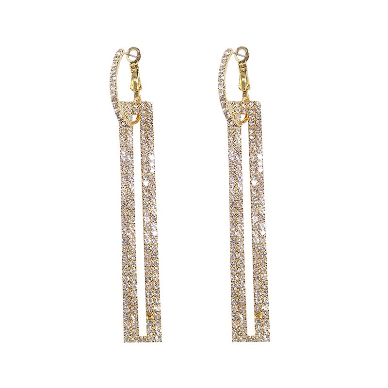 Persegi panjang liontin anting-anting gaya dingin berlebihan anting-anting personalized anting-antin