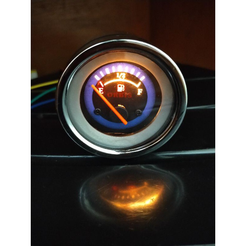 Fuel Meter Bensin Orbis Jarum LED/ Ampere Bensin Analog LED / Indikator Bensin Jarum LED Universal