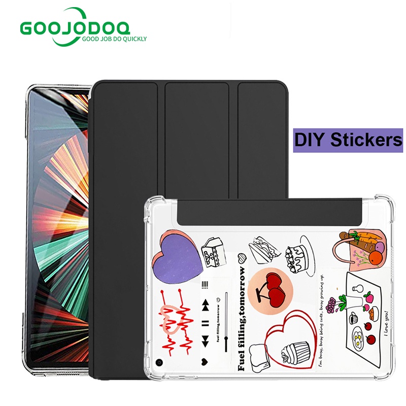 GOOJODOQ  iPad 10.2 Case 7/8/9th Generation iPad Pro Air 3/4/5 Mini DIY Cover With Pencil Holder Auto Wake/Sleep Soft TPU Tablet Case