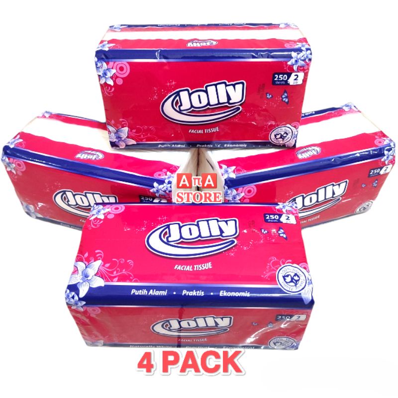

Promo 7.7 Tissue Jolly 250 sheets 4pack /Bundle tisu facial
