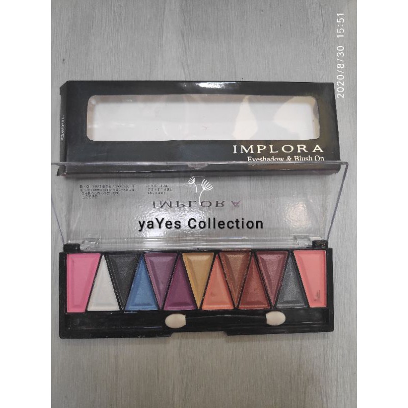 Eyeshadow Implora 13 - 12 - 10 - 8 Palette color warna blush on palet pallete kosmetik mata cosmetic wajah