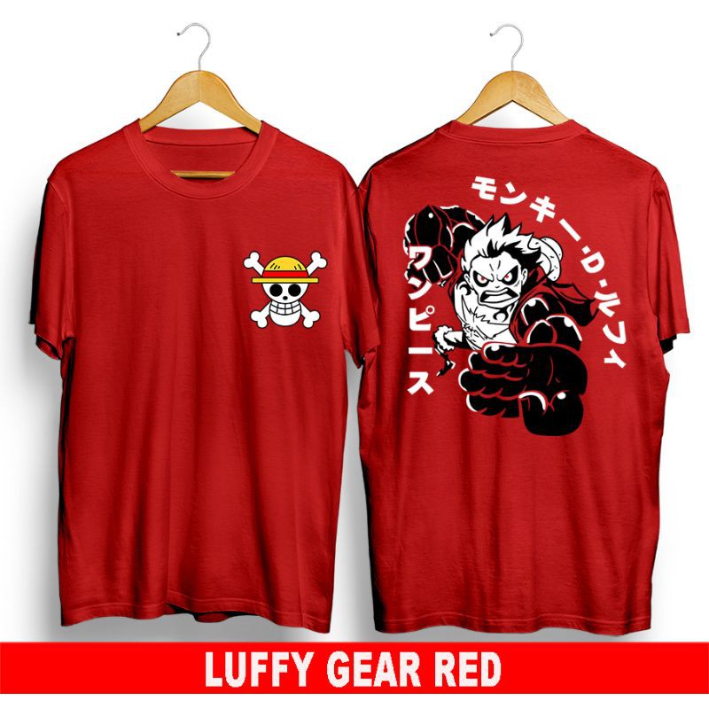 Kaos One Piece Gear Red
