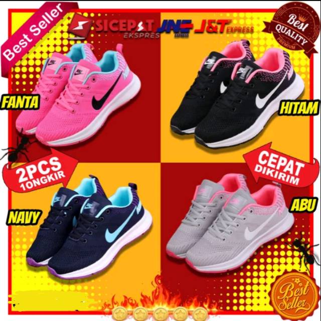 sepatu sneakers wanita terbaru joging senam jalan jalan santai