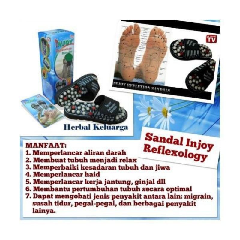 Sendal Kesehatan Sandal Refleksi Rematik Terapi Kaki Akupuntur / Deker Terapi Lutut