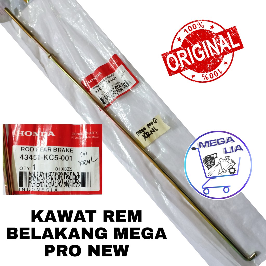 Kawat Rem Belakang ROD REAR BRAKE Megapro Mega Pro New 100% ORI HONDA 43451-KC5-001