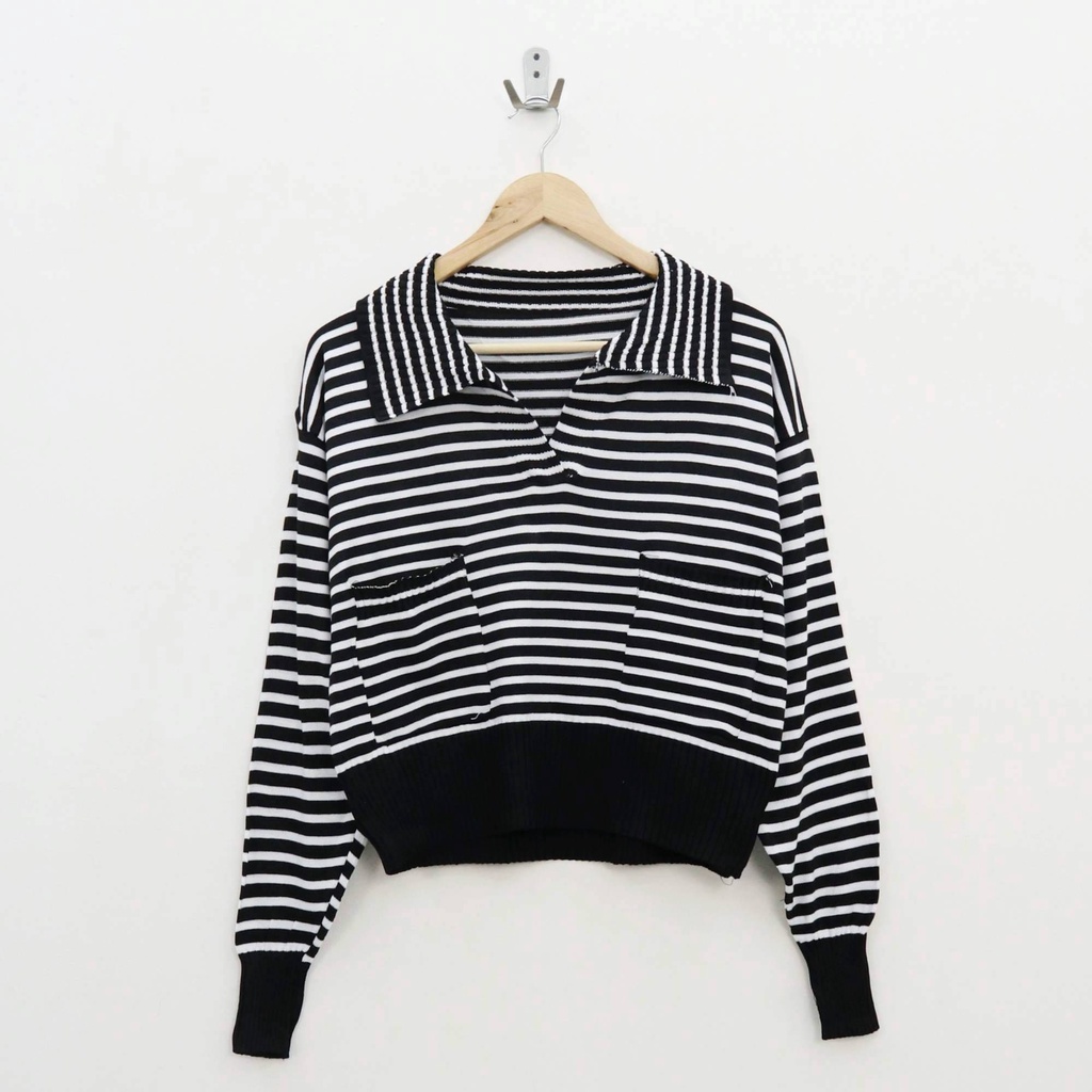 Oule stripe knit top - Thejanclothes