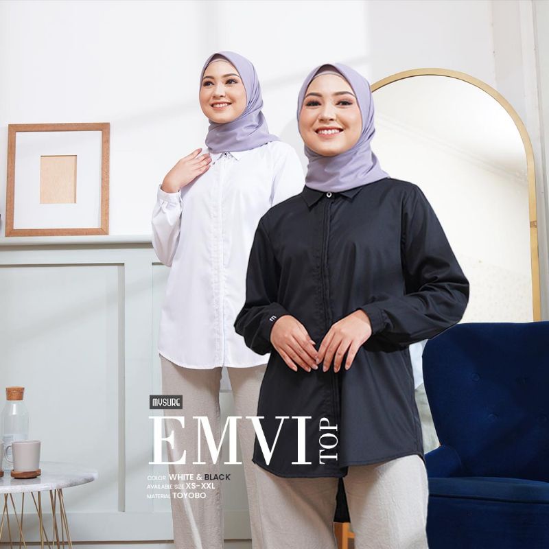 Atasan simpel by mysure//Emvi Top//kemeja