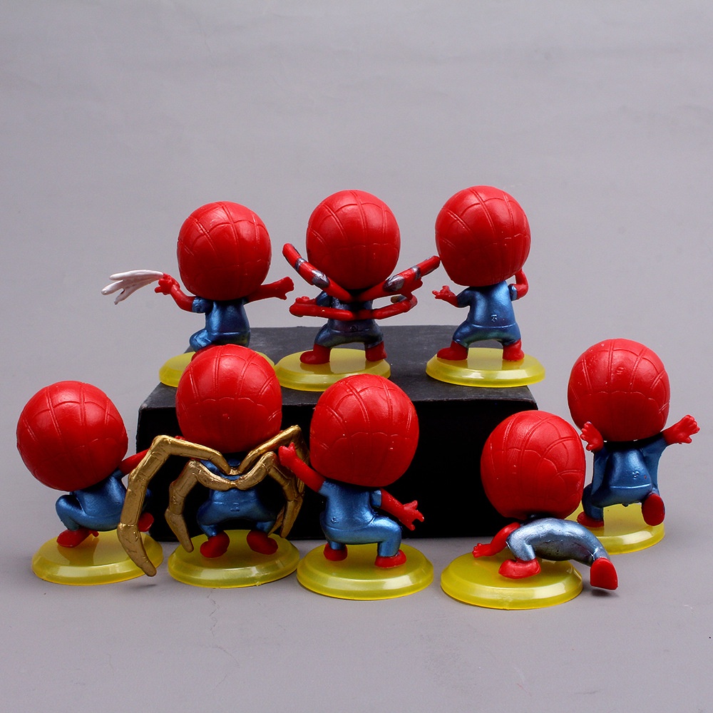 8pcs action figure Spiderman Untuk Dekorasi Kue