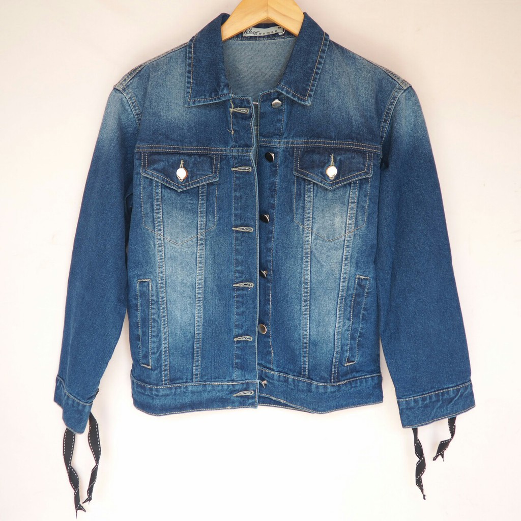 Esrocte 2 Warna Jaket Jeans Denim Oversize Baggy Jumbo Esrocte 2 Warna Jaket Jeans Denim Oversize Baggy Jumbo