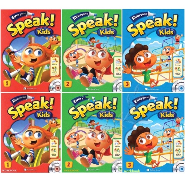 Paket 6 Buku Everyone Speak Kids 1 + 2 + 3 (Textbook + Workbook) + Audio