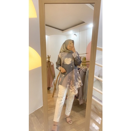 tunik motif plisket import