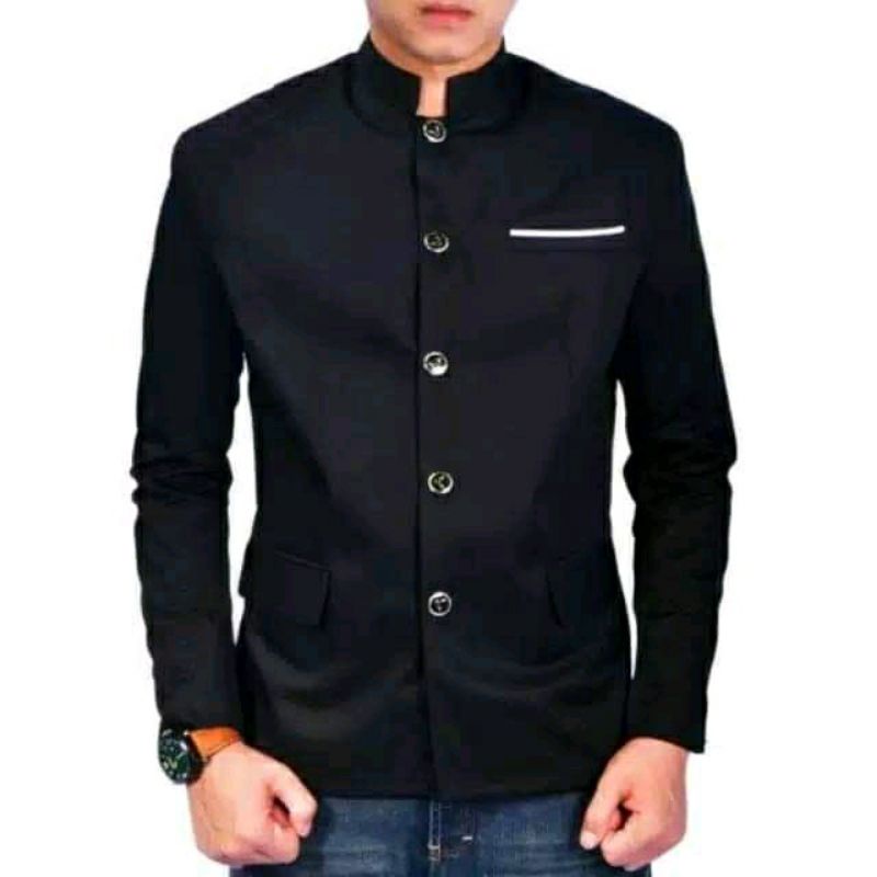 Blazer mandarin pria/jas pria/jas formal/jas pria keren